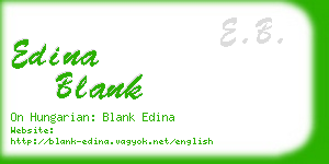 edina blank business card